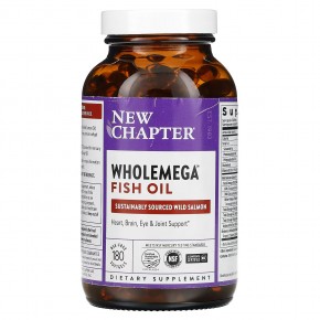 New Chapter, рыбий жир Wholemega, 180 мягких таблеток в Москве - eco-herb.ru | фото
