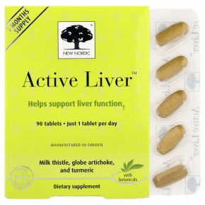 New Nordic, Active Liver ™, 90 таблеток в Москве - eco-herb.ru | фото