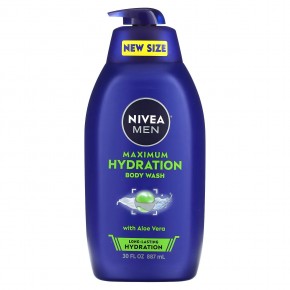 Nivea, Men, Maximum Hydration Body Wash with Aloe Vera, 30 fl oz (887 ml) в Москве - eco-herb.ru | фото