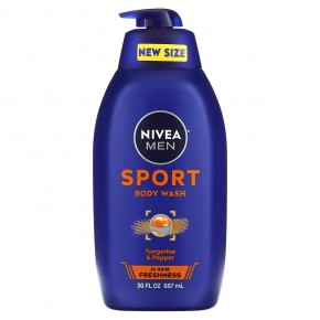 Nivea, Men, Sport Body Wash, Tangerine & Pepper, 30 fl oz (887 ml) в Москве - eco-herb.ru | фото
