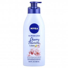 Nivea, Oil Infused Lotion, масло цветков вишни и жожоба, 500 мл (16,9 жидк. унц.) - описание | фото