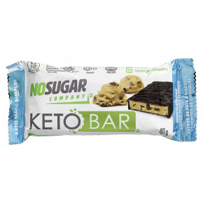 No Sugar Company, Keto Bars™, печенье с шоколадной крошкой, 12 батончиков по 40 г в Москве - eco-herb.ru | фото