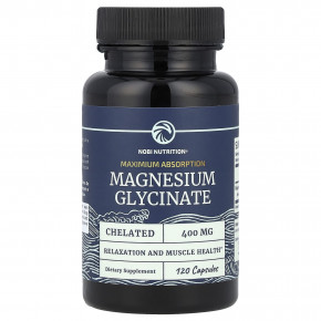 Nobi Nutrition, Глицинат магния, максимальное усвоение, 120 капсул (200 мг на капсулу) в Москве - eco-herb.ru | фото