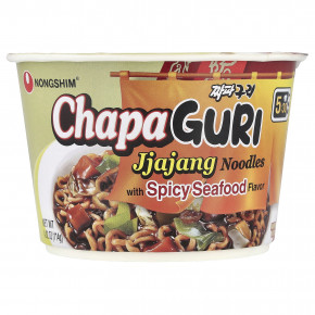 Nongshim, ChapaGuri, лапша джаджанг с пряными морепродуктами, 114 г (4,02 унции) - описание | фото
