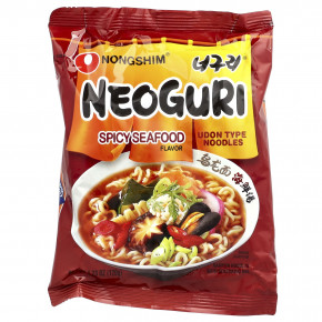 Nongshim, Neoguri, лапша удон, пряные морепродукты, 4 пакетика по 120 г (4,23 унции) в Москве - eco-herb.ru | фото