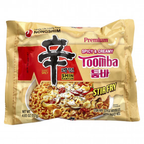Nongshim, Премиум Shin Ramyun, тоомба, пряный и сливочный, 4 пакетика по 137 г (4,83 унции) в Москве - eco-herb.ru | фото