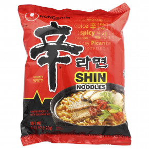 Nongshim, Shin Noodles, Gourmet Spicy, 4 пакетика по 120 г (4,23 унции) в Москве - eco-herb.ru | изображение Nongshim, Shin Noodles, Gourmet Spicy, 4 пакетика по 120 г (4,23 унции) в Москве - eco-herb.ru | фото
