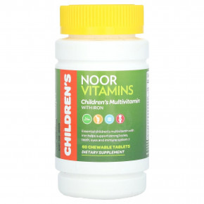 Noor Vitamins, мультивитамины с железом для детей, 60 жевательных таблеток в Москве - eco-herb.ru | фото