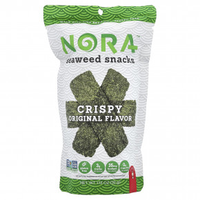 Nora Snacks, Снеки из морских водорослей, оригинальный хрустящий, 32 г (1,13 унции) в Москве - eco-herb.ru | фото