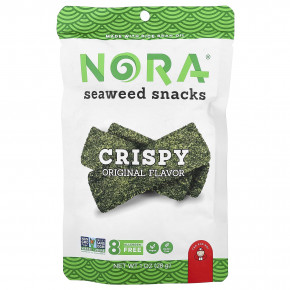 Nora Snacks, снеки с морскими водорослями, хрустящие, 28 г (1 унция) - описание | фото