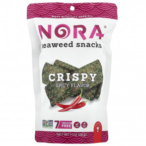 Nora Snacks, снеки с морскими водорослями, хрустящие и пряные, 28 г (1 унция) - описание | фото