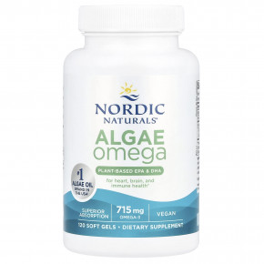 Nordic Naturals, Algae Omega, 120 мягких таблеток (357,5 мг в каждой капсуле) в Москве - eco-herb.ru | фото