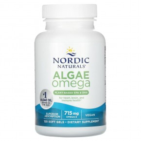 Nordic Naturals, Algae Omega, 120 мягких таблеток в Москве - eco-herb.ru | фото