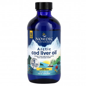 Nordic Naturals, Arctic Cod Liver Oil™, со вкусом лимона, 237 мл (8 жидк. унций) - описание