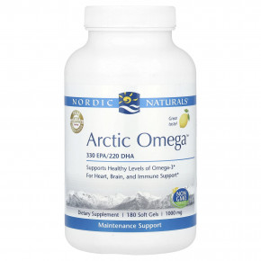 Nordic Naturals, Arctic Omega ™, лимон, 180 мягких таблеток в Москве - eco-herb.ru | фото