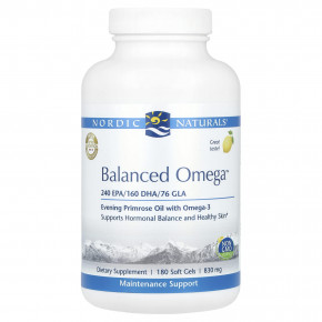 Nordic Naturals, Balanced Omega™, со вкусом лимона, 830 мг, 180 капсул (415 мг в 1 капсуле) в Москве - eco-herb.ru | фото