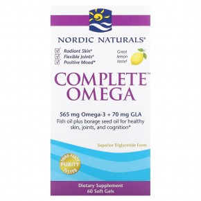 Nordic Naturals, Complete Omega, лимон, 60 мягких таблеток в Москве - eco-herb.ru | фото