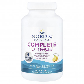Nordic Naturals, Complete Omega™, лимон, 180 капсул в Москве - eco-herb.ru | фото