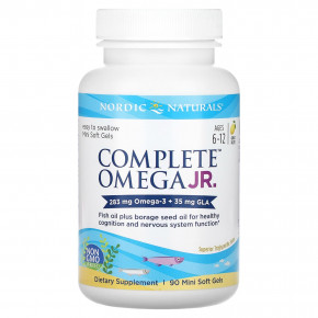 Nordic Naturals, Complete Omega, омега для детей от 6 до 12 лет, со вкусом лимона, 90 мини-капсул в Москве - eco-herb.ru | фото