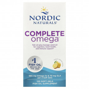 Nordic Naturals, Complete Omega™, со вкусом лимона, 120 капсул - описание