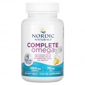 Nordic Naturals, Complete Omega Xtra, со вкусом лимона, 1360 мг, 60 капсул (680 мг в 1 капсуле) в Москве - eco-herb.ru | фото