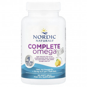 Nordic Naturals, Complete Omega Xtra, со вкусом лимона, 60 капсул (680 мг в 1 капсуле) в Москве - eco-herb.ru | фото
