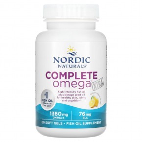 Nordic Naturals, Complete Omega Xtra, со вкусом лимона, 1360 мг, 60 капсул (680 мг в 1 капсуле) в Москве - eco-herb.ru | фото