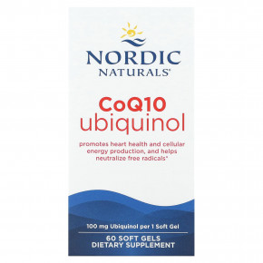 Nordic Naturals, CoQ10 убихинол, 100 мг, 60 мягких таблеток - описание | фото