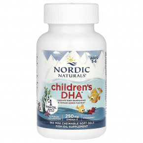 Nordic Naturals, ДГК для детей, для детей от 3 до 6 лет, со вкусом клубники, 360 жевательных мини-капсул в Москве - eco-herb.ru | фото