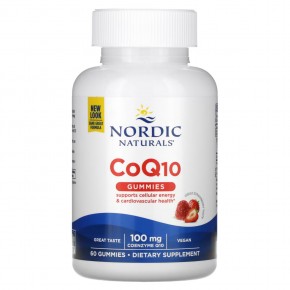 Nordic Naturals, жевательные таблетки с коэнзимом Q10, клубника, 100 мг, 60 жевательных таблеток в Москве - eco-herb.ru | фото