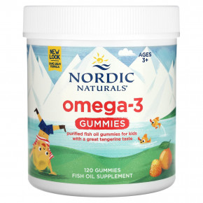 Nordic Naturals, жевательная омега-3, для детей от 3 лет, со вкусом мандарина, 120 жевательных таблеток - описание