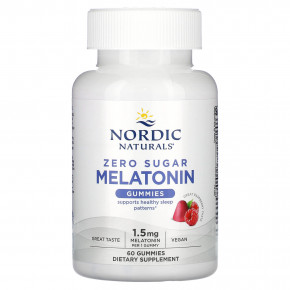 Nordic Naturals, жевательные таблетки с мелатонином, без сахара, со вкусом малины, 1,5 мг, 60 жевательных таблеток в Москве - eco-herb.ru | фото