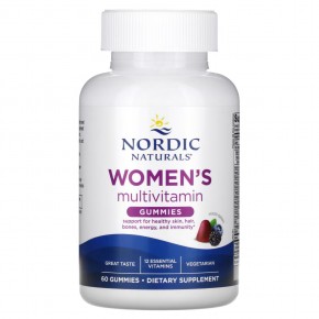 Nordic Naturals, Мультивитаминные жевательные мармеладки для женщин, ягодное ассорти, 60 жевательных таблеток в Москве - eco-herb.ru | фото