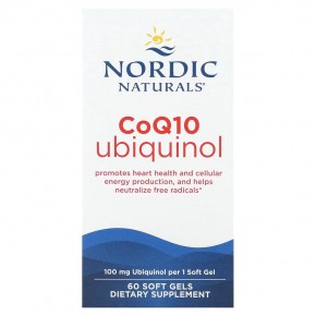 Nordic Naturals, CoQ10 убихинол, 100 мг, 60 мягких таблеток в Москве - eco-herb.ru | фото