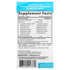 Nordic Naturals, Nordic Flora Probiotic, Comfort, 15 млрд КОЕ, 30 капсул в Москве - eco-herb.ru | фото