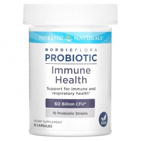 Nordic Naturals, Nordic Flora Probiotic, для поддержания здоровья иммунной системы, 60 млрд КОЕ, 30 капсул в Москве - eco-herb.ru | фото