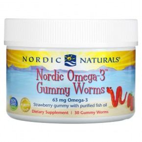 Nordic Naturals, Nordic Omega-3 ™, жевательные гельминты, клубника, 30 жевательных гельминтов в Москве - eco-herb.ru | фото