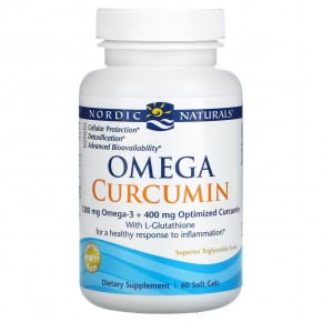 Nordic Naturals, Ultimate Omega + Curcumin, 60 мягких таблеток в Москве - eco-herb.ru | фото