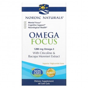 Nordic Naturals, Omega Focus, 1280 мг, 60 капсул (640 мг в 1 капсуле) в Москве - eco-herb.ru | фото