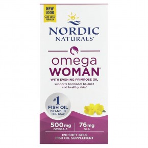 Nordic Naturals, Omega Woman, с маслом примулы вечерней, 120 капсул в Москве - eco-herb.ru | фото