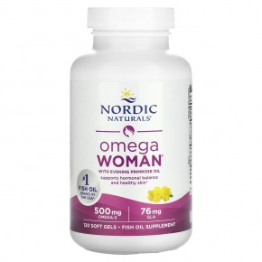 Nordic Naturals, Omega Woman, с маслом примулы вечерней, 120 капсул в Москве - eco-herb.ru | фото