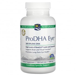 Nordic Naturals, ProDHA Eye, добавка для здоровья глаз, 1000 мг, 120 мягких таблеток в Москве - eco-herb.ru | фото