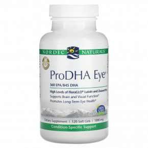 Nordic Naturals, ProDHA Eye, добавка для здоровья глаз, 1000 мг, 120 мягких таблеток в Москве - eco-herb.ru | фото