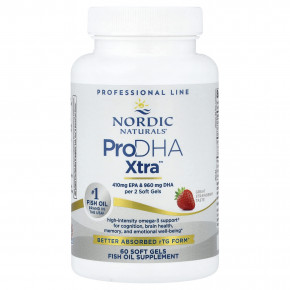 Nordic Naturals, ProDHA Xtra™, с клубникой, 60 капсул - описание