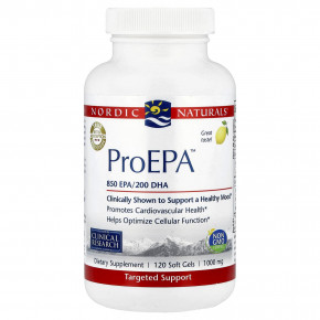 Nordic Naturals, ProEPA ™, лимон, 120 капсул - описание | фото
