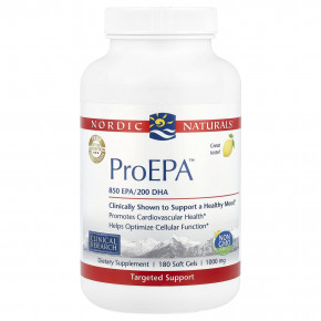 Nordic Naturals, ProEPA ™, лимон, 180 мягких таблеток - описание