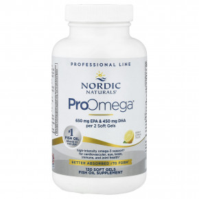 Nordic Naturals, ProOmega®, лимон, 120 капсул (640 мг в 1 капсуле) - описание