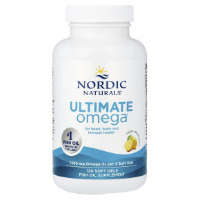 Nordic Naturals, Ultimate Omega®, омега-3 кислоты, со вкусом лимона, 120 капсул (640 мг в 1 капсуле) в Москве - eco-herb.ru | фото