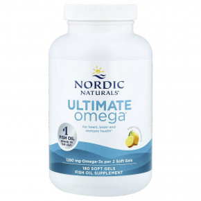 Nordic Naturals, Ultimate Omega®, омега-3 кислоты, со вкусом лимона, 180 капсул (640 мг в 1 капсуле) в Москве - eco-herb.ru | фото