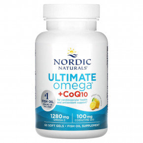 Nordic Naturals, Ultimate Omega, с коэнзимом Q10, со вкусом лимона, 60 капсул в Москве - eco-herb.ru | фото